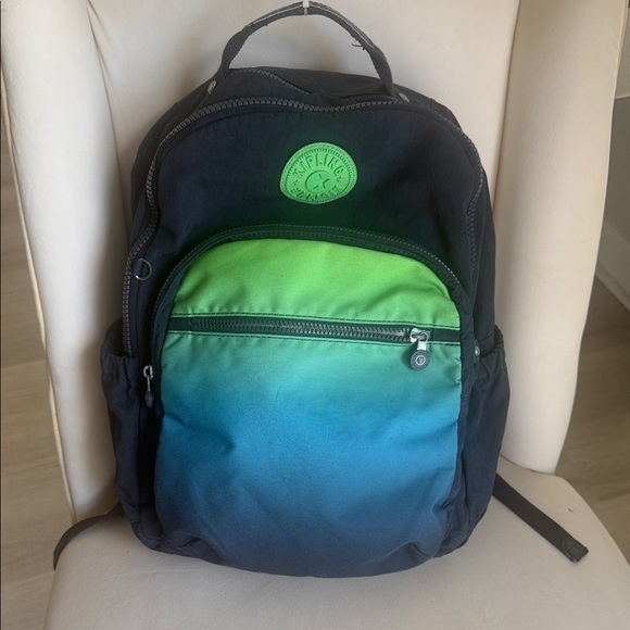 Kipling  Navy and Blue and green Backpack - Picture 1 of 6